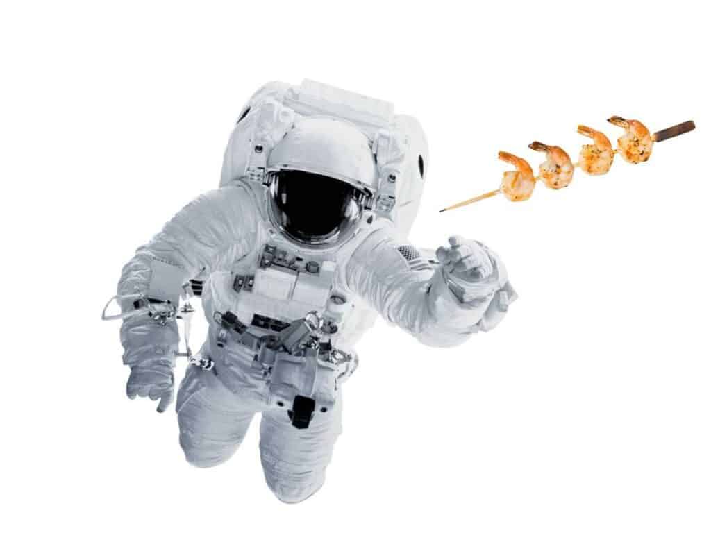 Astronaut craving shrimp