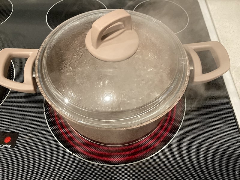 boil water with lid