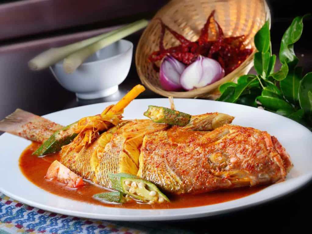 Red snapper with spicy sambal