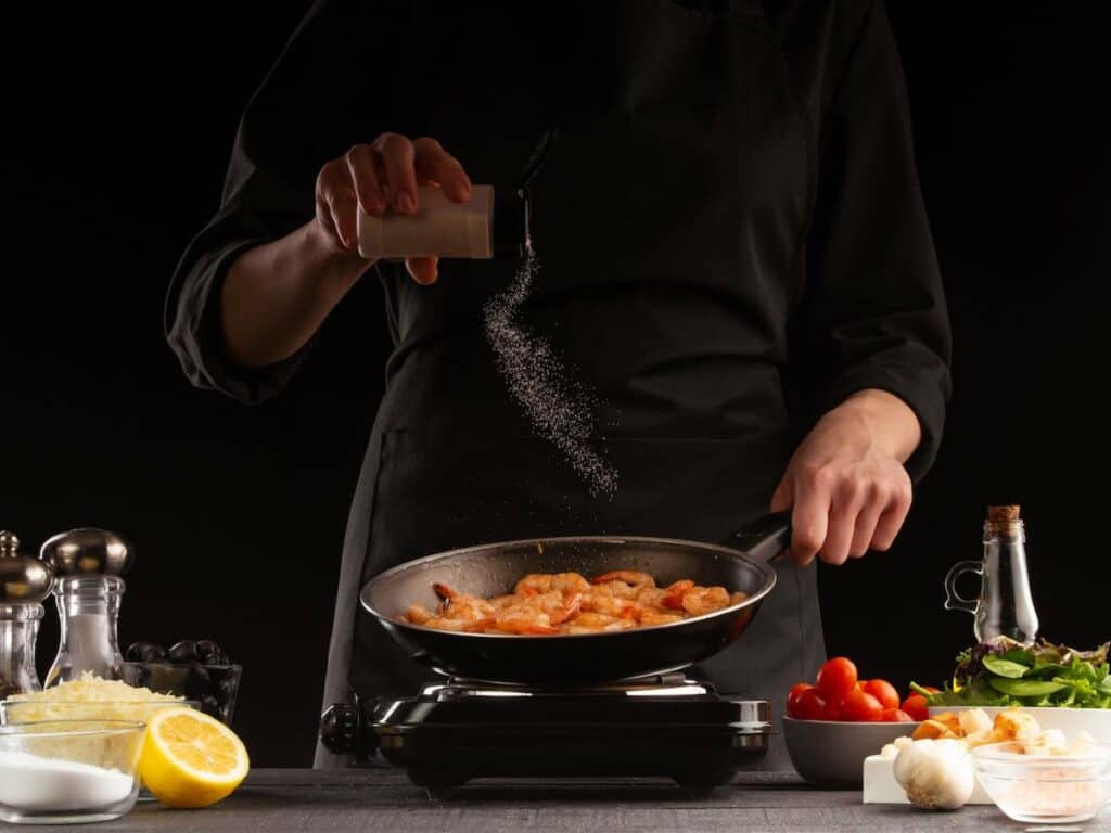 chef seasoning shrimp