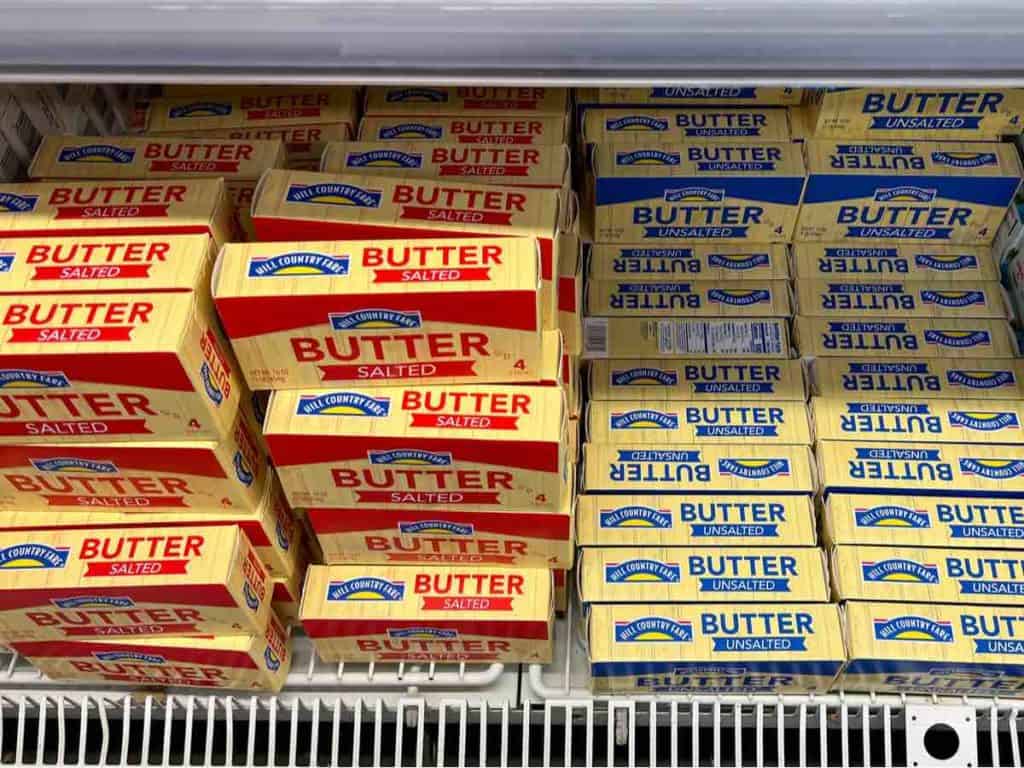 salted and unsalted butter